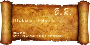 Blüttner Róbert névjegykártya