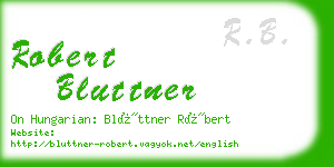 robert bluttner business card